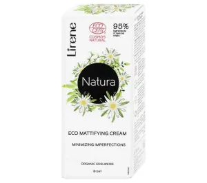 Lirene Natura Eco Organic Edelweiss Day Cream zmatňujúci krém proti nedokonalostiam pleti 50 ml