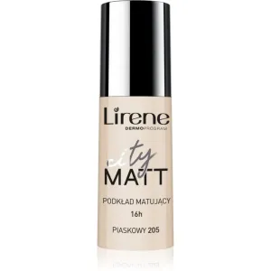 Lirene City Matt zmatňujúci fluidný make-up s vyhladzujúcim efektom odtieň 205 Sand 30 ml