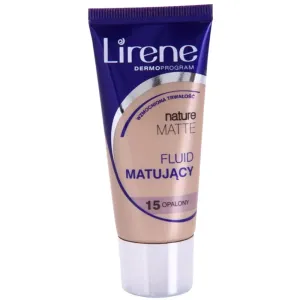 Lirene Nature Matte zmatňujúci fluidný make-up pre dlhotrvajúci efekt odtieň 15 Tanned 30 ml