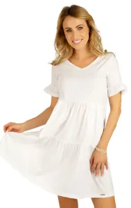 LITEX Dámske šaty s krátkym rukávom 5D029 Biela S