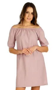 LITEX Dámske šaty s krátkym rukávom 5D044 rialovo ružová S