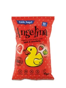 Little Angel Kukuřičný snack Angelina jablko a jahoda BIO 30 g
