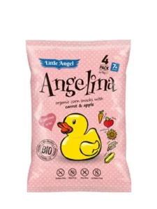 Little Angel Angelina - BIO Kukuričný snack Mrkva a jablko 30 g