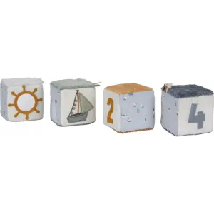 Little Dutch Set of Soft Cubes Sailors Bay plyšové kocky 4 ks