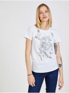White Women's T-Shirt with Liu Jo Prints - Women #732395