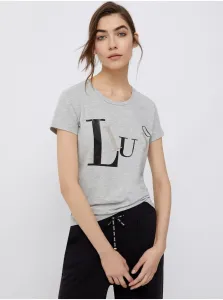 Svetlošedé dámske žíhané tričko Liu Jo #629793