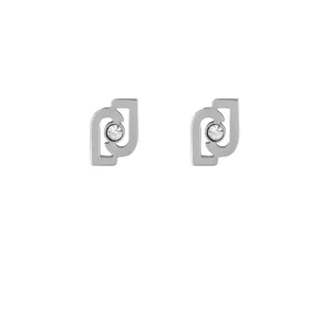 Liu Jo Minimalistické oceľové náušnice s kryštálmi Icona LJ1682