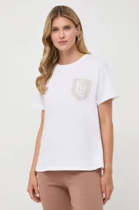 Bavlnené tričko Liu Jo biela farba #8739211