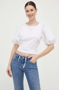Bavlnené tričko Liu Jo biela farba, holý chrbát
