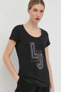 Bavlnené tričko Liu Jo čierna farba #6722448