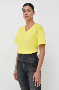 Bavlnené tričko Liu Jo žltá farba #7805774