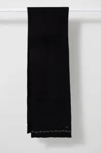 Šál Liu Jo dámsky, čierna farba, s nášivkou