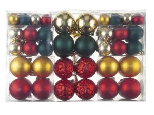 LIVARNO home Vianočné gule, 100 kusov (červená/zlatá/zelená) #8101580
