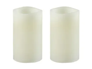 LIVARNO home LED sviečky z prírodného vosku, 2 kusy/4 kusy (biela, 2 kusy)