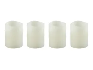 LIVARNO home LED sviečky z prírodného vosku, 2 kusy/4 kusy (biela, 4 kusy)