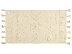 LIVARNO home Bavlnený koberec, 80 x 150 cm (krémová)