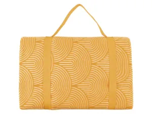 LIVARNO home Pikniková deka, 150 x 200 cm (žltá/oblúk)