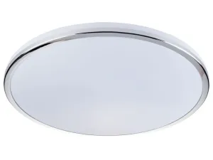 LIVARNO home Stropná LED lampa, okrúhla (ozdobný prstenec chrómový)