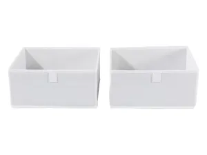 LIVARNO home Súprava úložných boxov, 2-dielna/3-dielna (2-dielna súprava, biela)