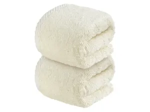 LIVARNO home Froté uterák pre hostí, 30 x 50 cm, 2 kusy (krémová)