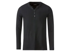 LIVERGY® Pánske tričko s dlhým rukávom (S (44/46), čierna) #4022138
