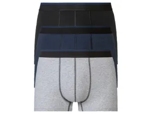 LIVERGY® Pánske boxerky, 3 kusy (XL, čierna/námornícka modrá/sivá) #7917687