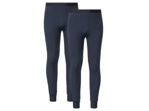 LIVERGY® Pánske spodné nohavice, 2 kusy (L, navy modrá)
