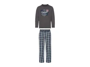 LIVERGY® Pánske pyžamo (S (44/46), sivá/károvaná)