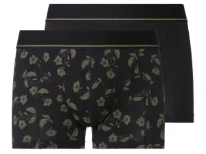 LIVERGY® Pánske bavlnené boxerky, 2 kusy (XL, čierna)