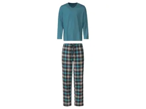 LIVERGY® Pánske flanelové pyžamo (M (48/50), modrá)