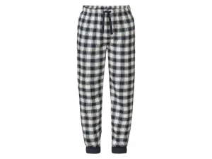 LIVERGY® Pánske pyžamové nohavice (S (44/46), čierna/biela)