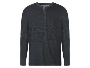 LIVERGY® Pánske tričko s dlhým rukávom (M (48/50), navy modrá)