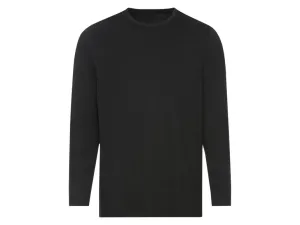 LIVERGY® Pánske tričko s dlhým rukávom (S (44/46), čierna) #7465033