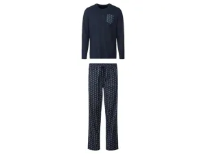 LIVERGY® Pánske pyžamo (S (44/46), vzor/navy modrá) #7916864