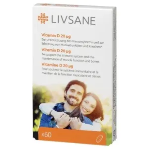 LIVSANE Vitamín D 20 μg tbl 1x60 ks