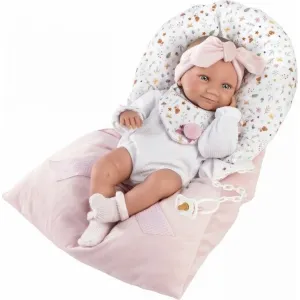LLORENS - 73901 NEW BORN DIEVČATKO- realistická bábika bábätko s celovinylovým telom - 40 cm