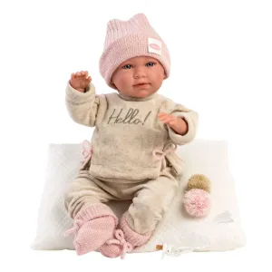 Llorens 74020 New Born – reálna bábika bábätko so zvukmi a mäkkým látkovým telom – 42 cm