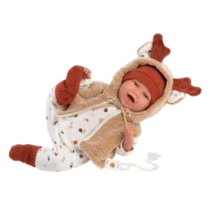 LLORENS - 74018 NEW BORN - realistická bábika bábätko so zvukmi a mäkkým látkovým telom - 42