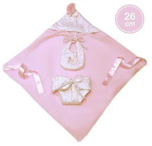 LLORENS - M26-308 oblečok pre bábiku bábätko NEW BORN veľkosti 26 cm