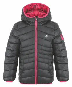 LOAP Intermo Detská zimná bunda CLK2262 čierna-ružová 112-116