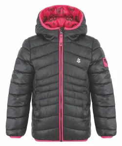 LOAP Intermo Detská zimná bunda CLK2262 čierna-ružová 122-128