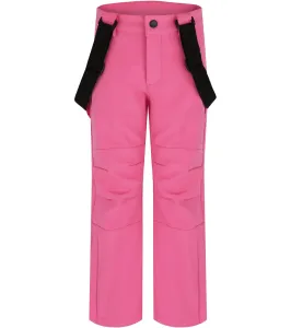 Loap LOVELO Detské lyžiarske softshellové nohavice, ružová, veľkosť