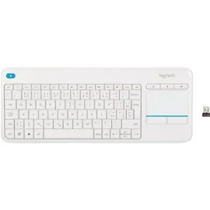Logitech Wireless Touch Keyboard K400 Plus CZ biela