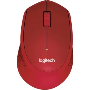 Logitech Wireless Mouse M330 Silent Plus, červená