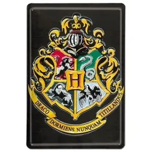 Harry Potter – Hogwarts – plechová 3D ceduľa na stenu