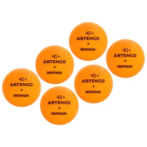 Loptičky na stolný tenis ttb 100* 40+ x6 oranžové ORANŽOVÁ bez veľkosti