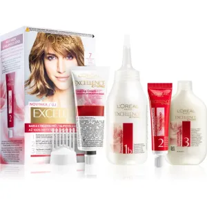 L'Oréal Paris Excellence Creme Triple Protection 48 ml farba na vlasy pre ženy 7 Natural Blonde na všetky typy vlasov