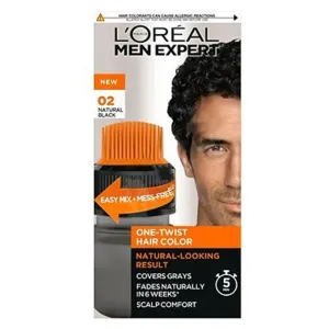 L'Oréal Paris Men Expert One-Twist Hair Color 50 ml farba na vlasy pre mužov 02 Real Black na všetky typy vlasov
