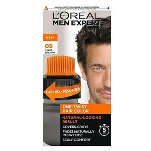 L'Oréal Paris Men Expert One-Twist Hair Color 50 ml farba na vlasy pre mužov 05 Light/Medium Brown na všetky typy vlasov