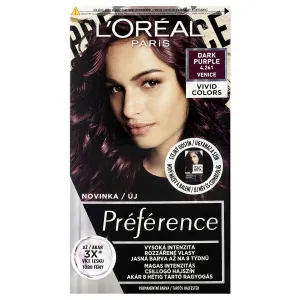 L'Oréal Paris Préférence Vivid Colors 60 ml farba na vlasy pre ženy 4,261 Dark Purple na všetky typy vlasov; na farbené vlasy